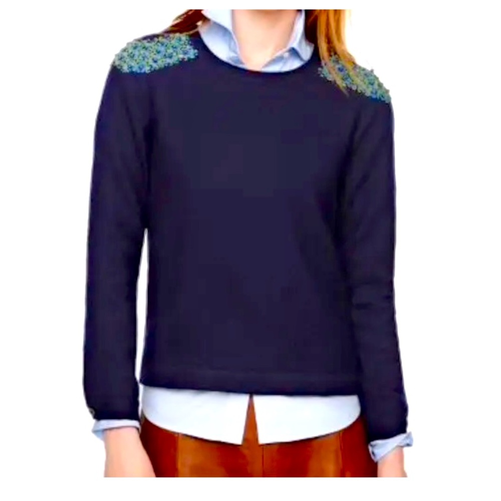 J. Crew Wool Beaded Top